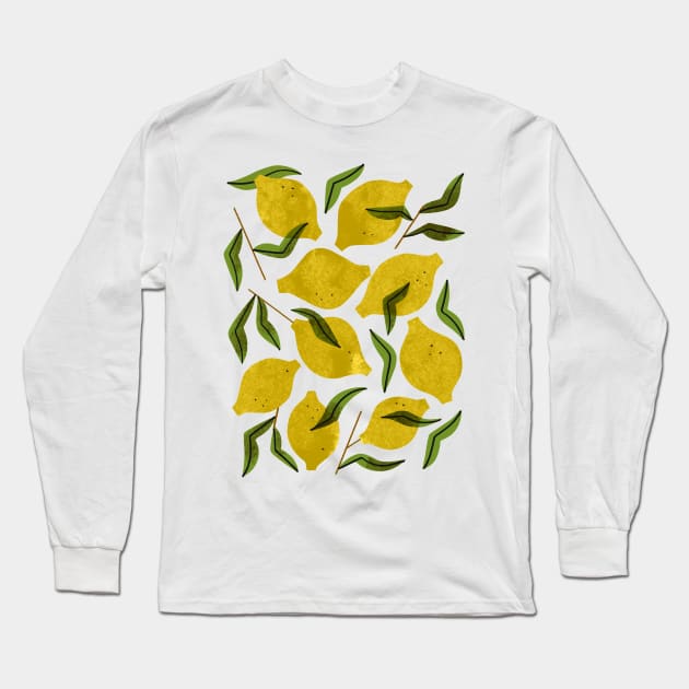 Nine Lemons Long Sleeve T-Shirt by Renea L Thull